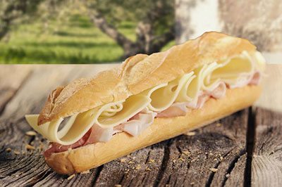 Grilled Ham & Cheese Baguette