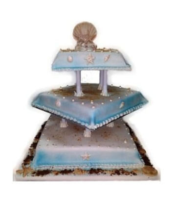 Wedding Cake - 3 Tier with Pillars